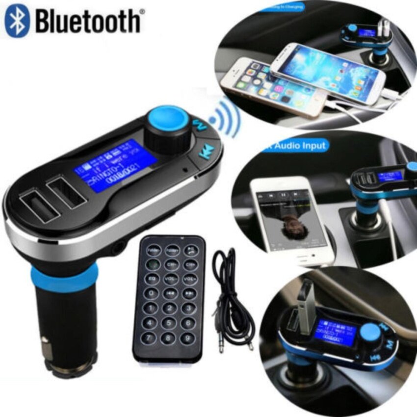 Baru Bluetooth MP3 Pemain Fm Pemancar Hands-Free Mobil Kit Charger Penopang Driver USB dan Micro Kartu SD-Intl