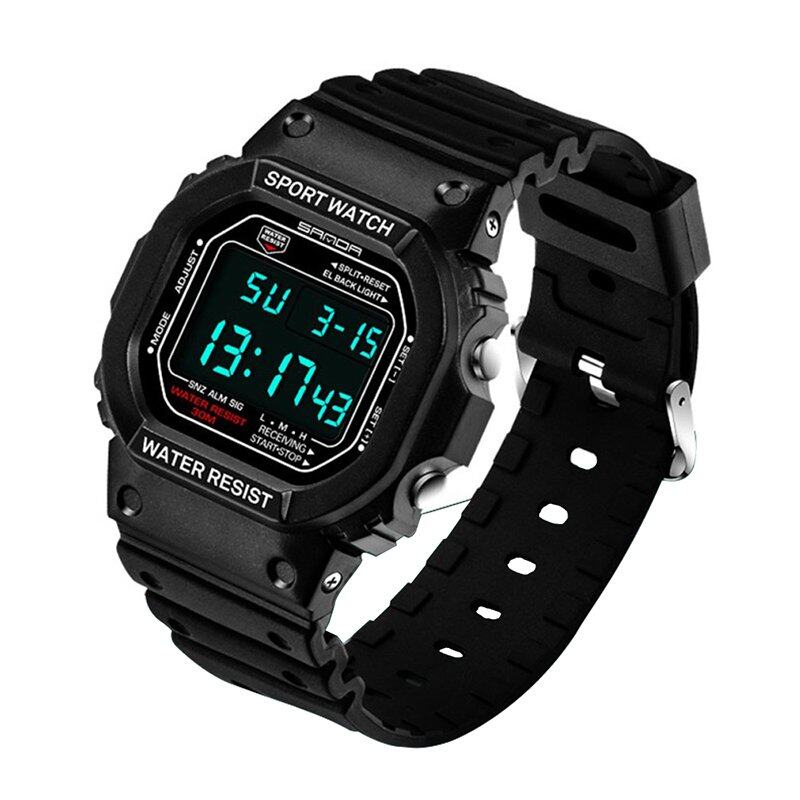 Jianmeite Baru G Gaya Digital Jam Tangan S Guncangan Militer Jam Tangan Air Tahan Kalender LED Olahraga Jam Tangan (HITAM) -Internasional