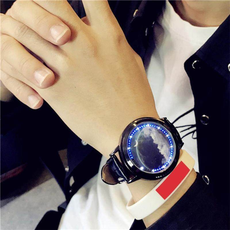 niceEshop Creative LED Watch Personality Blue Light Touch Screen Wristwatch For Couples Lovers Malaysia