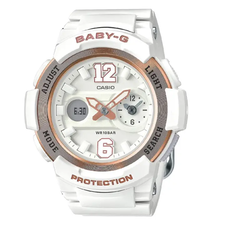 baby g watch white and gold