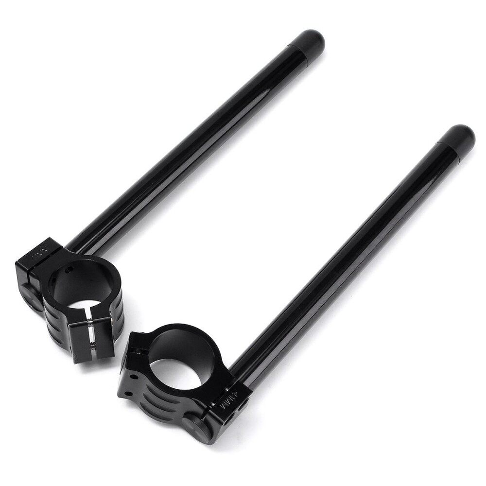 Pasangan 41 Mm Garpu Tabung Klip Aluminium-Pada Pegangan Bar Biasa Setang (Hitam)-Intl