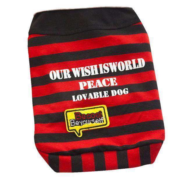 Bermotif Huruf Kerah Rompi Sweater Anjing Pakaian Hewan Peliharaan RDS-Intl