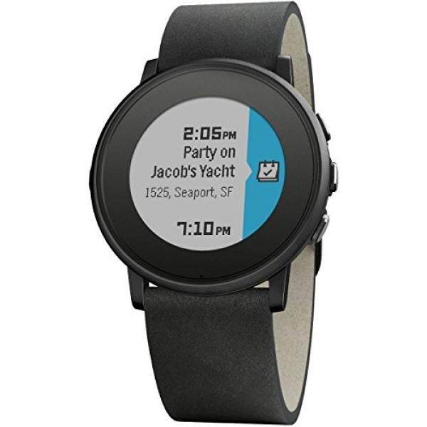 Pebble Time Round 20mm Smartwatch for Apple/Android Devices - Black/Black - intl