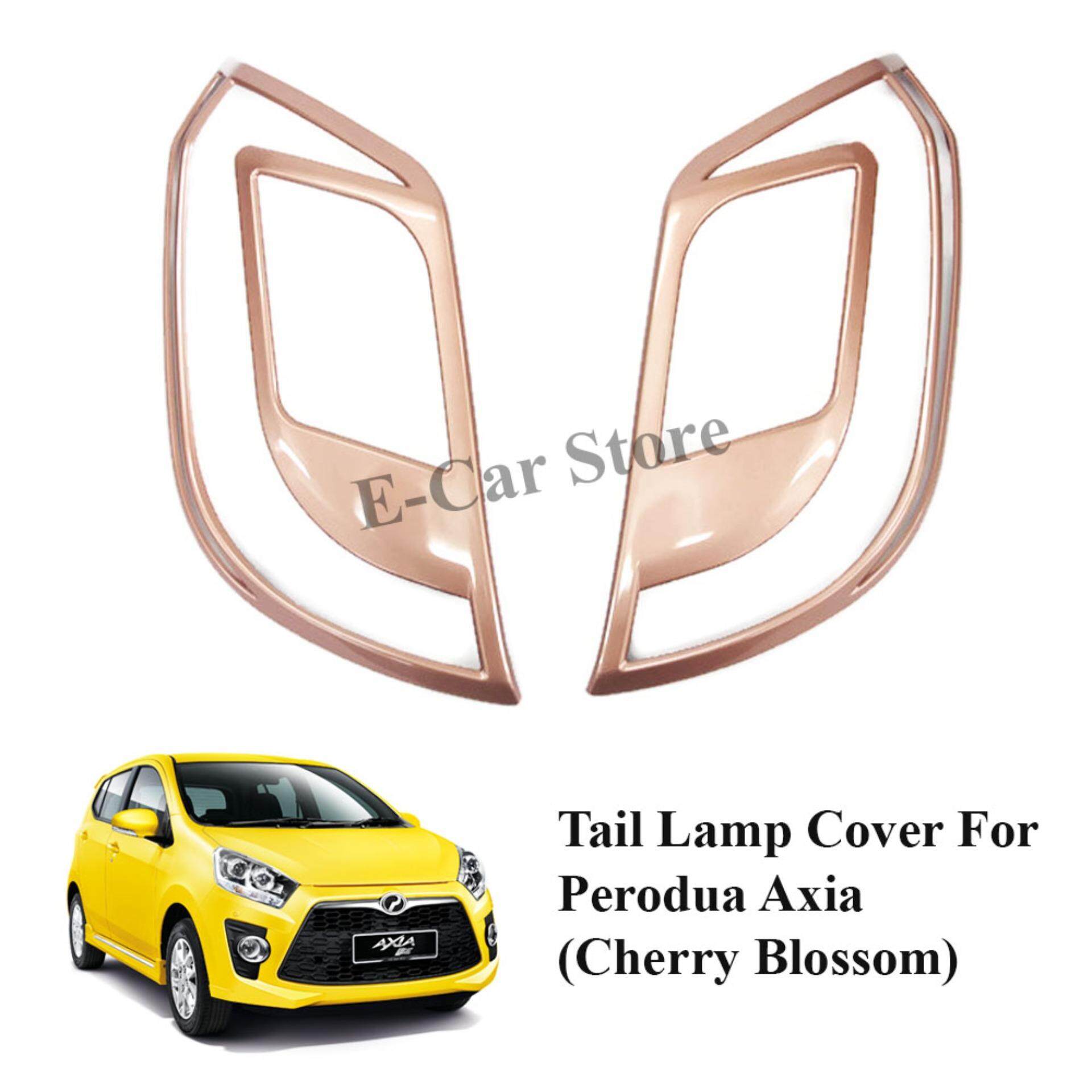 Perodua AXIA Custom Fit ABS Belakang Mobil Penutup Lampu Belakang Trim-Cherry Blossom
