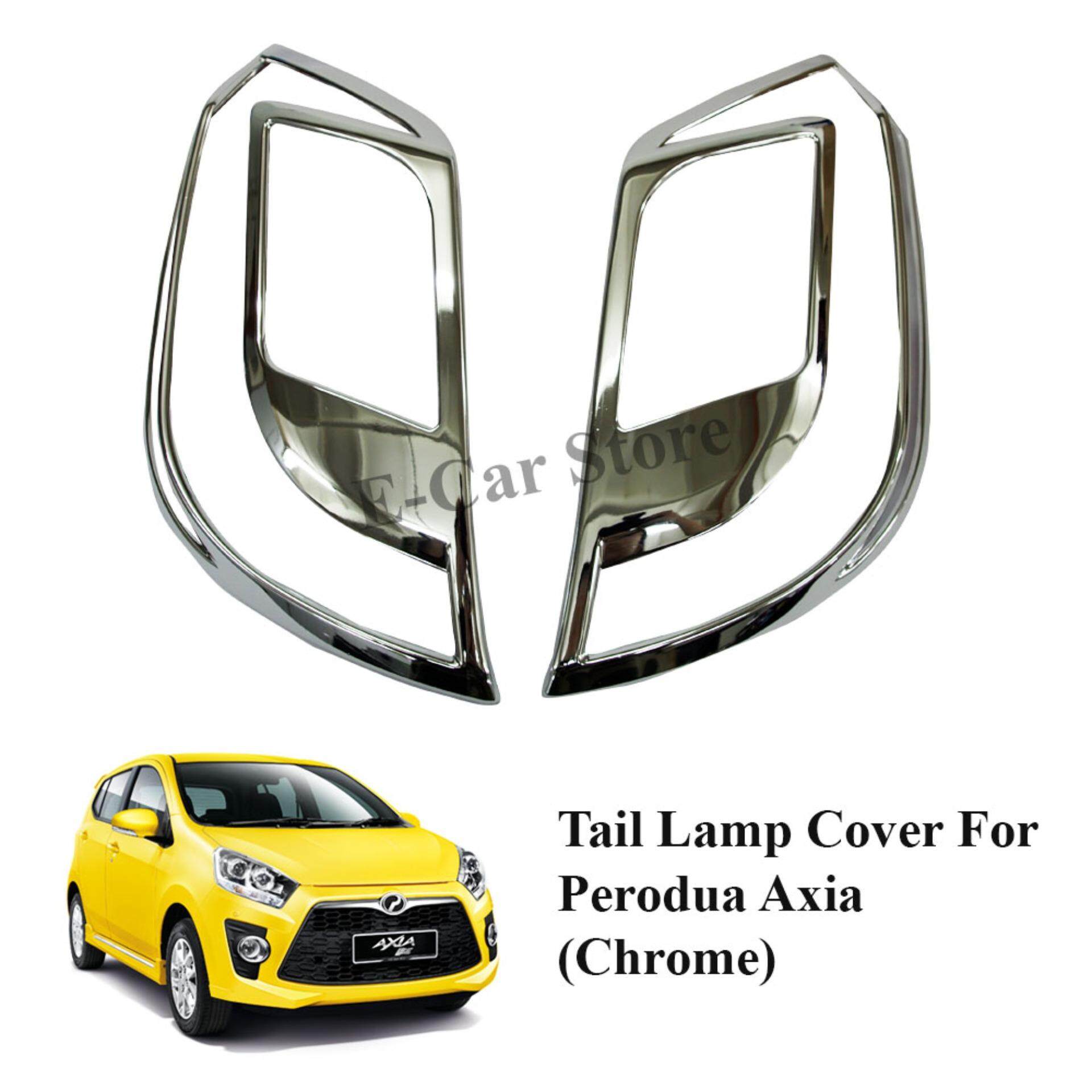 Perodua AXIA Custom Fit ABS Belakang Mobil Penutup Lampu Belakang Trim-Chrome