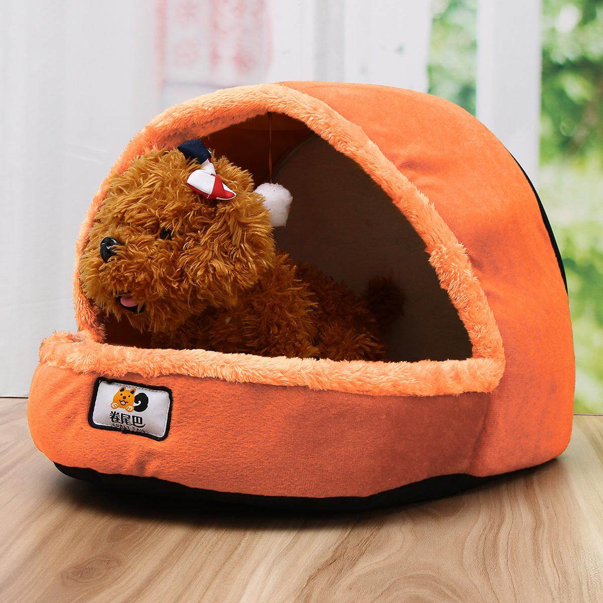 Hewan Peliharaan Tempat Tidur Anjing Kucing Bantal Anak Anjing Rumah Hangat Lembut Keranjang Mainan Bola Kennel