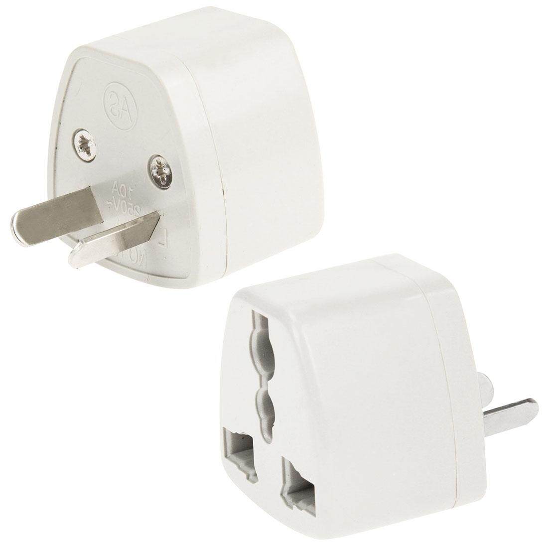 Plug Adapter Travel Power Adaptor with AU Socket Plug(White)