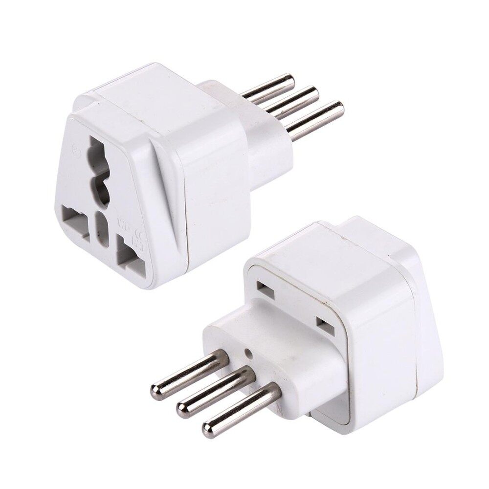 Plug Adapter Travel Power Adaptor with Italian Plug(White)