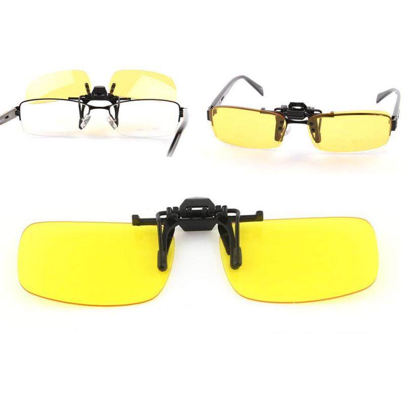 Polarized Clip On Sunglasses Night Vision Driving yellow Eyeglasses Sun Glasses Malaysia