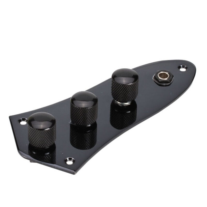 Pre-wired Control Plate for Jazz Bass - Black Malaysia