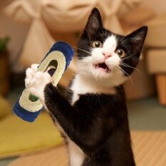 QJQ Cute Sisal Hewan Peliharaan Bandung Photo: “Kucing For Anjing Kucing Scratcher Goresan Produk Tahan Lama Cat Rolling Ball Toy PET Persediaan-Intl