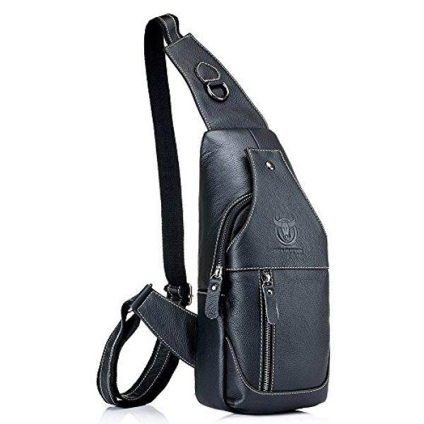 QUORA Men Genuine Leather Business Casual Brown Black Shoulder Crossbody Bag as Christmas Gift - intl