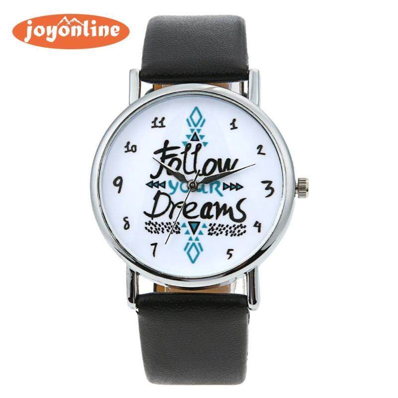 Quote \\\Follow Your Dreams\\\ Men Women Fashion Leather Wrist Watch Malaysia