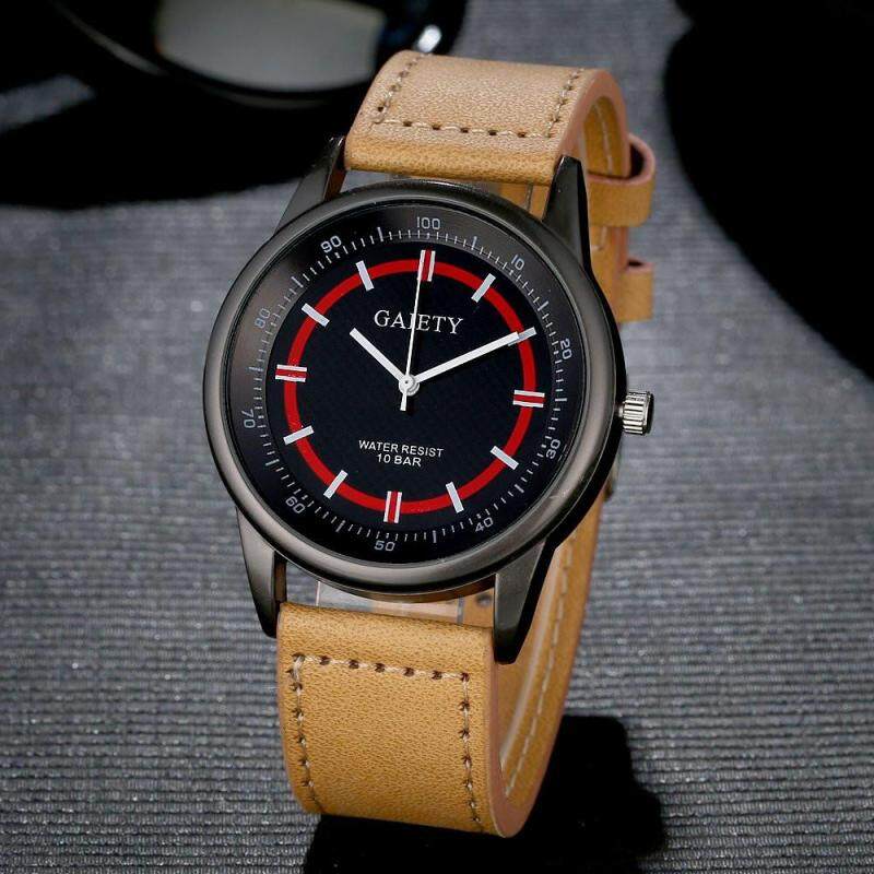 Retro Design Luxury Mens Watch Stainless steel Leather Analog Quartz Watches Malaysia