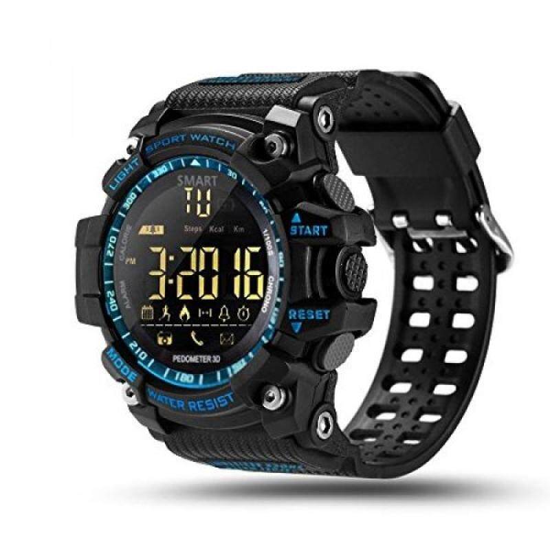 ROADTEC Digital Outdoor Smart Watch,Bluetooth 4.0 Sport Smartwatch 5ATM IP67 Waterproof Support Call SMS Notification Pedometer Remote Camera for IOS Android (Blue) Malaysia