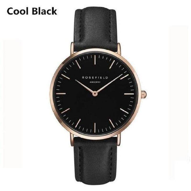 ROSEFIELD Watch Golden Genuine Leather Quartz Movement WaterResistant 3ATM Watch Women Dress Men Sports Famous Brand Watch coolb Malaysia