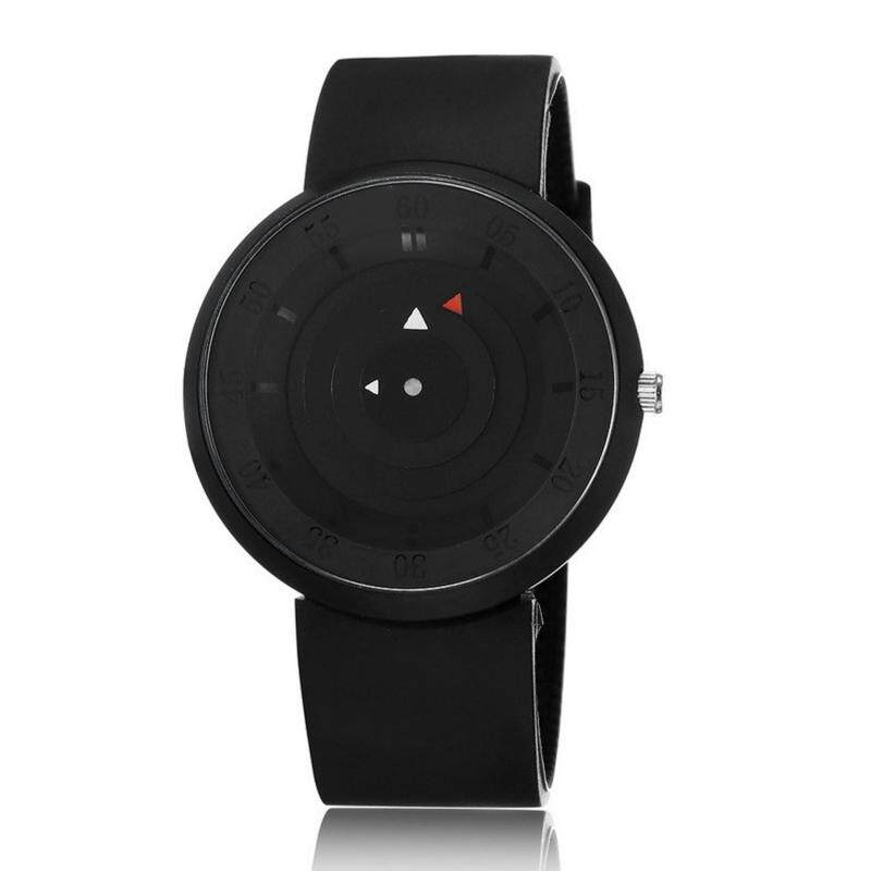Rotura Design Unisex Silicone Fashion Casual Wristwatch(Black) Malaysia