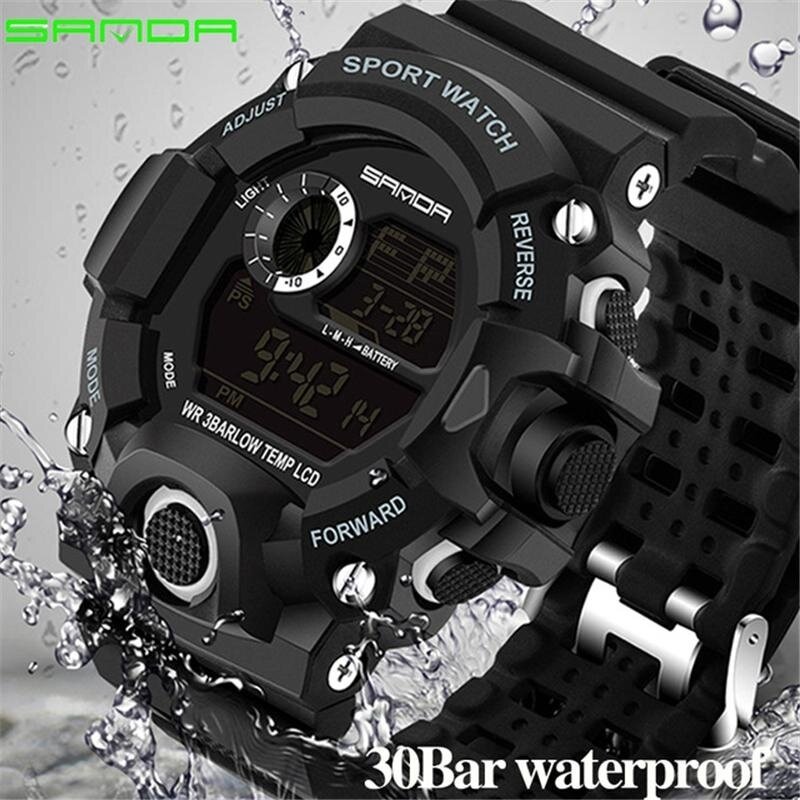Sanda 326 Men Sport Watches Military Dive Men Sport Led Digital Watches Waterproof Bajan Kol Saati Relogio Watch Malaysia