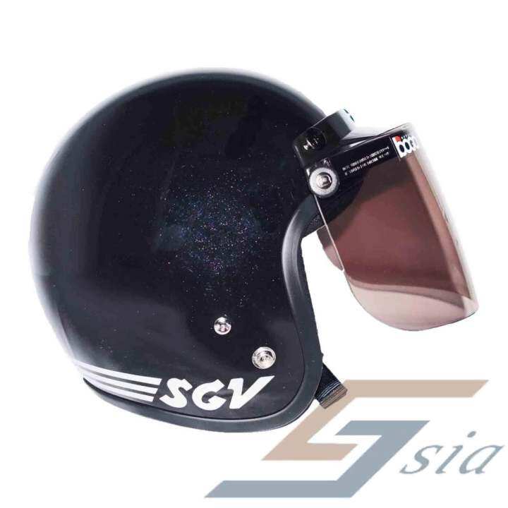 SGV 99 Helmet (Black) + BOGO Visor (Tinted) Lazada