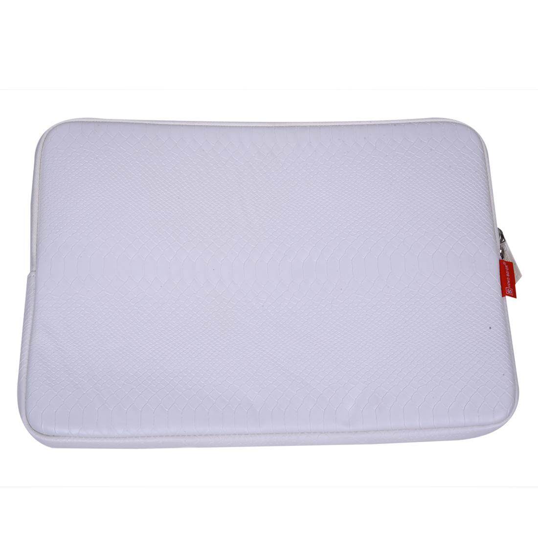 Sheng Bei Er Ular Kulit Lengan Kasus 14 Inch Tas Laptop, untuk Buku Catatan Macbook Udara Pro (Putih)-Internasional