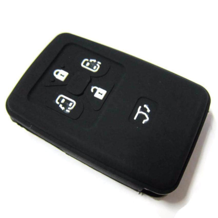 Silicone Key Cover For Toyota Alphard Vellfire & Estima With 5 Buttons Remote (Black)
