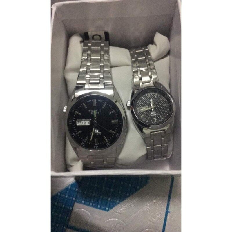 silver bracelet Black Dial (S)(E)(I)(K)(O)Couple Watch Malaysia