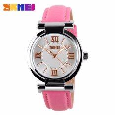 SKMEI 9075 Womens Leather Watch Fahsion Womens Watch Quartz Watch Leather Watch Pink Malaysia