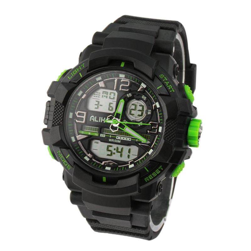 ALIKE Digital Sport Casual Green Back Light Date Chronograph Wrist Watch Malaysia