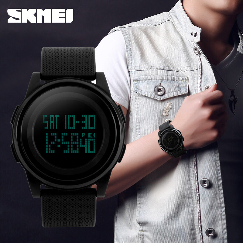 SKMEI Brand Watch 1206 Sport Watch Luxury Brand LED Electronic Digital Watch 5ATM Waterproof Outdoor Sport Watches For Women Men Wrist Watch Malaysia