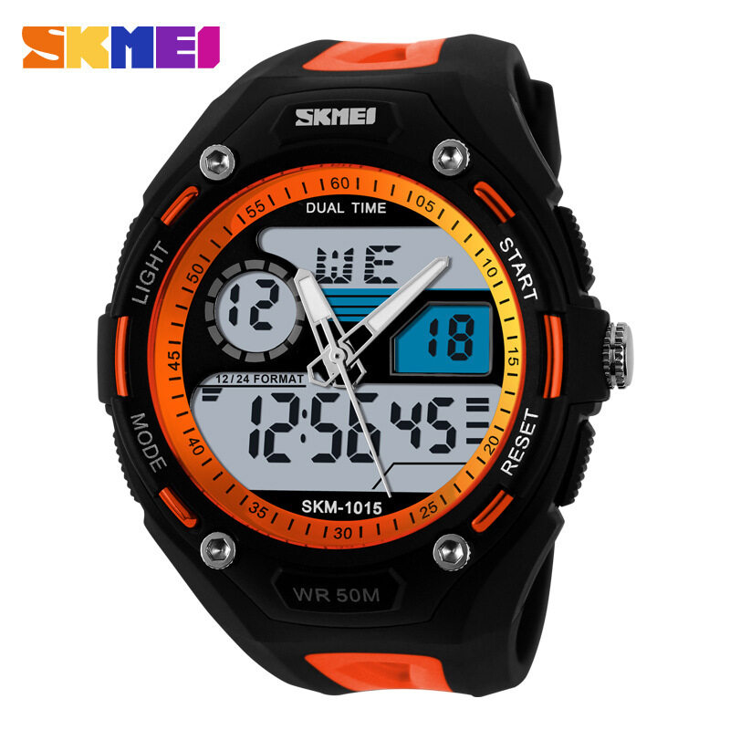 Skmei Dual Display Fashion Watch Orange Malaysia