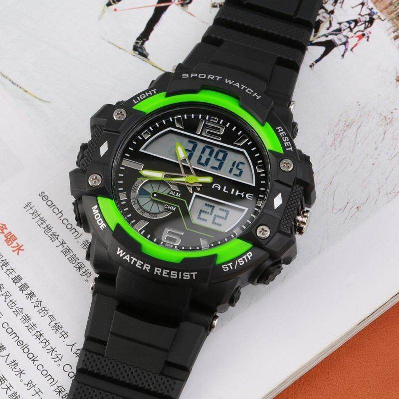 ALIKE AK15117 Mens LCD Digital Quartz Analog Sport Wristwatch Rubber Strap Malaysia