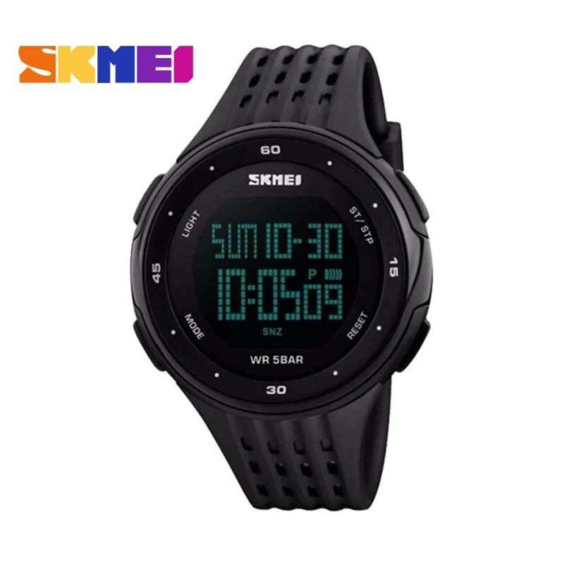 GTE SKMEI LED Digital Military Men Sports Fashion Watches 5ATM Swim Climbing Outdoor Casual Wristwatches - 5 Colors Available - Black - Fulfilled by GTE SHOP Malaysia