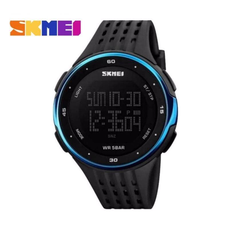 GTE SKMEI LED Digital Military Men Sports Fashion Watches 5ATM Swim Climbing Outdoor Casual Wristwatches - 5 Colors Available - Blue - Fulfilled by GTE SHOP Malaysia