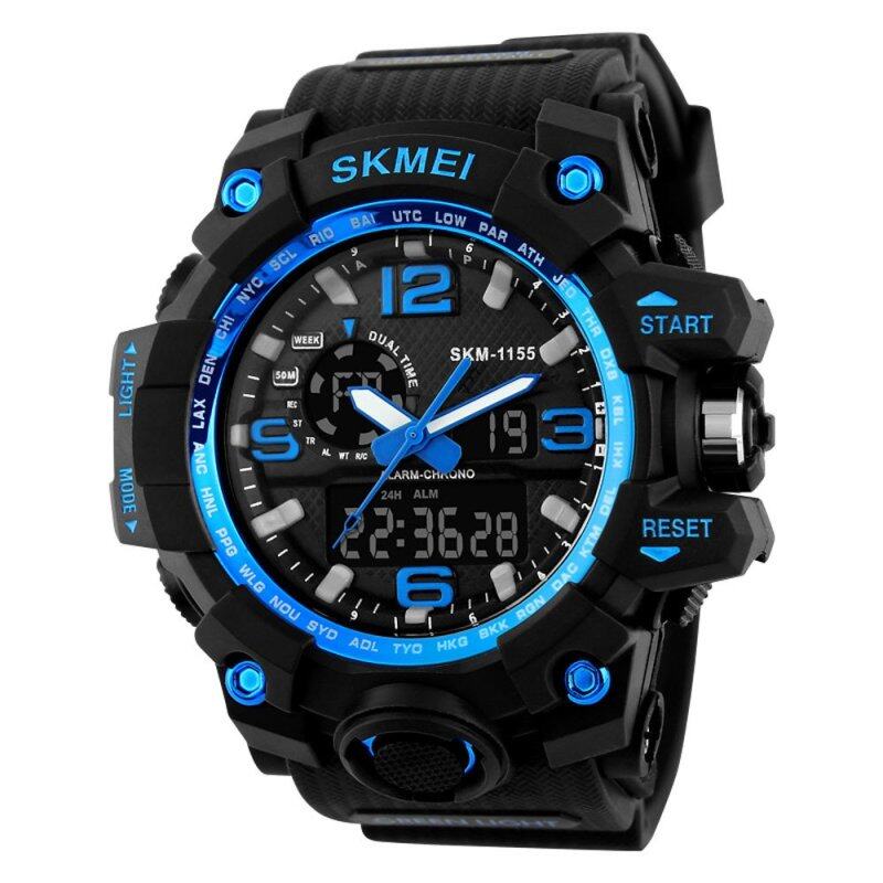 SKMEI New 2016 Luxury Brand LED Military Waterproof Wristwatch Fashion Sport Super Cool Mens Quartz Analog Digital Watch Man Sports Watches Malaysia