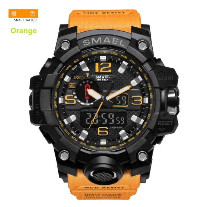 men's analog watch with backlight