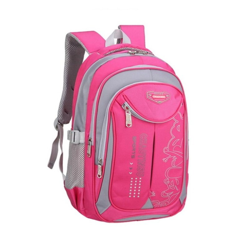 Smile YKK Kids Printed School Backpacks Children School Bags Bookbags Rose L - intl