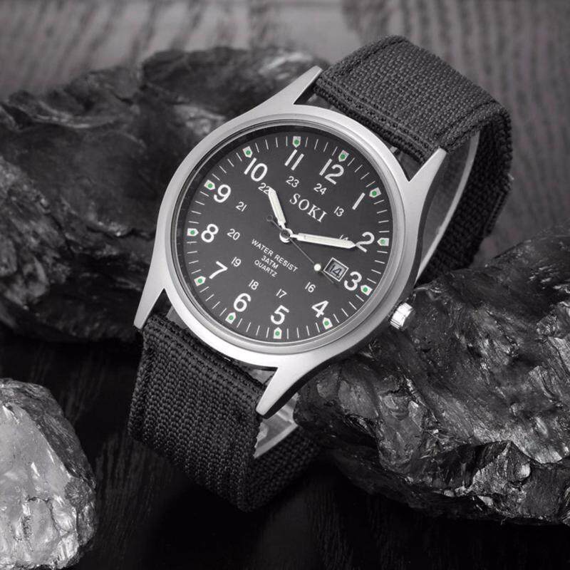SOKI Mens Sport Outdoor Military Colored Canvas Strap Watch (local warranty) Malaysia
