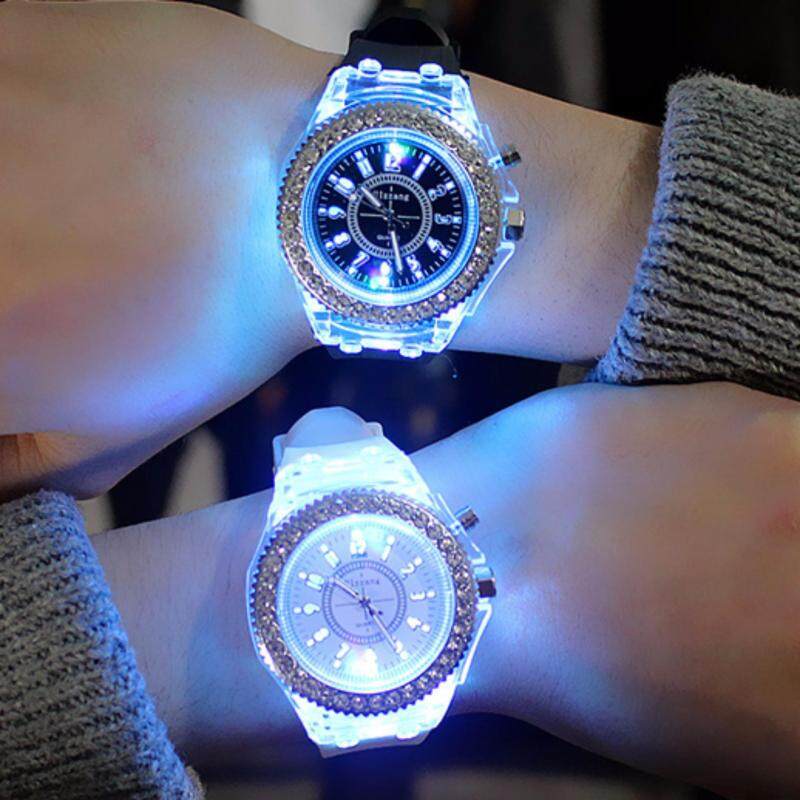 South Korea ulzzang luminous watch Korean fashion personality Harajuku lovers watches for men and women(Black) Malaysia