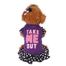 Summer Cute Pet Puppy Small Dog Cat Pet Dress Apparel Clothes Fly Sleeve Dress