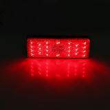 Yotown Phổ xe máy xe máy gắn Bàn Đạp Xe scooter hình chữ nhật LED phản xạ đèn phanh đuôi đèn phanh màu Đỏ