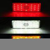 Yotown Phổ xe máy xe máy gắn Bàn Đạp Xe scooter hình chữ nhật LED phản xạ đèn phanh đuôi đèn phanh màu Đỏ