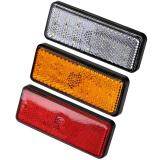Yotown Phổ xe máy xe máy gắn Bàn Đạp Xe scooter hình chữ nhật LED phản xạ đèn phanh đuôi đèn phanh màu Đỏ