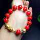 Alami Cinnabar Gelang Tasbih Budha Tangan Tali Melawan Kekuatan Jahat Ini Kehidupan Anak Daftar Merah Belok pendek Gaya untuk Tahun Pria Wanita-Internasional