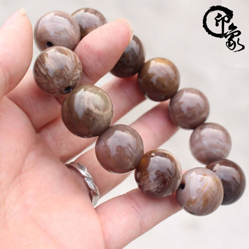 The natural tree fossil tree turns a jade hand string the bracelet wood fossil wood turn a jade hand string bracelet men and women style Buddhist prayer beads beads - intl