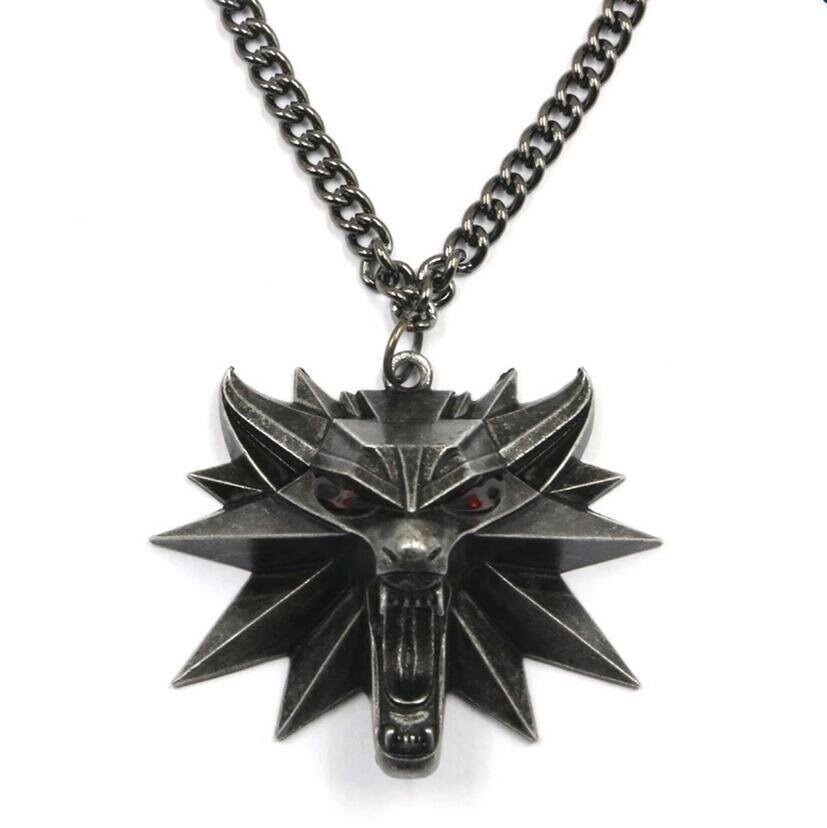 The Witcher Pendant Necklace 2016 Medallion Wizard Wolf Hunt 3 Pendant
