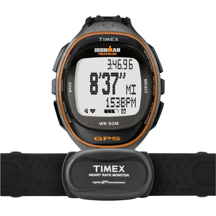 Timex IRONMAN® Run Trainer 1.0 GPS+HRM - Black/Grey/Orange