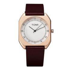 TOMI Fashion Casual Men s Bussines Retro Design Leather Quadrate Band Watch Malaysia