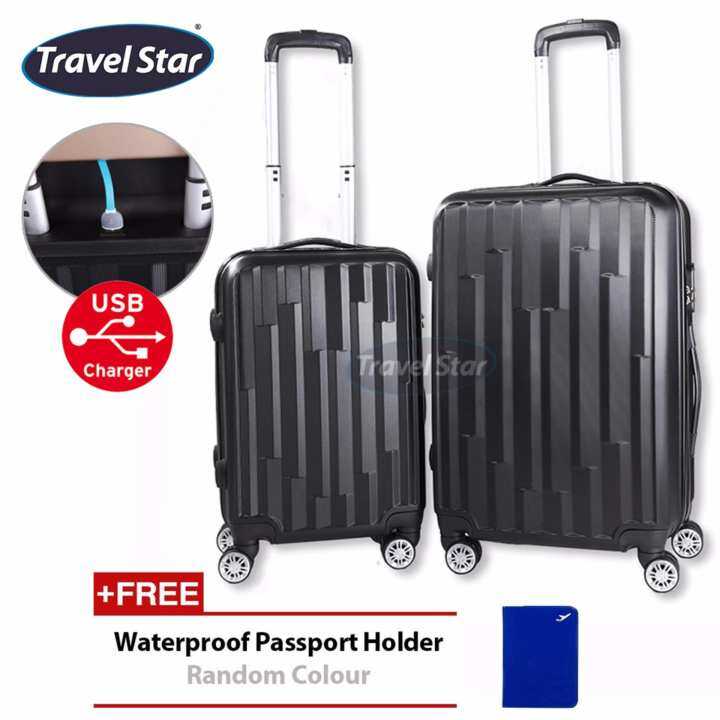 Travel Star 277 Trendy Design Hard Case Luggage Bagasi Set (with External USB Charging Port) 20