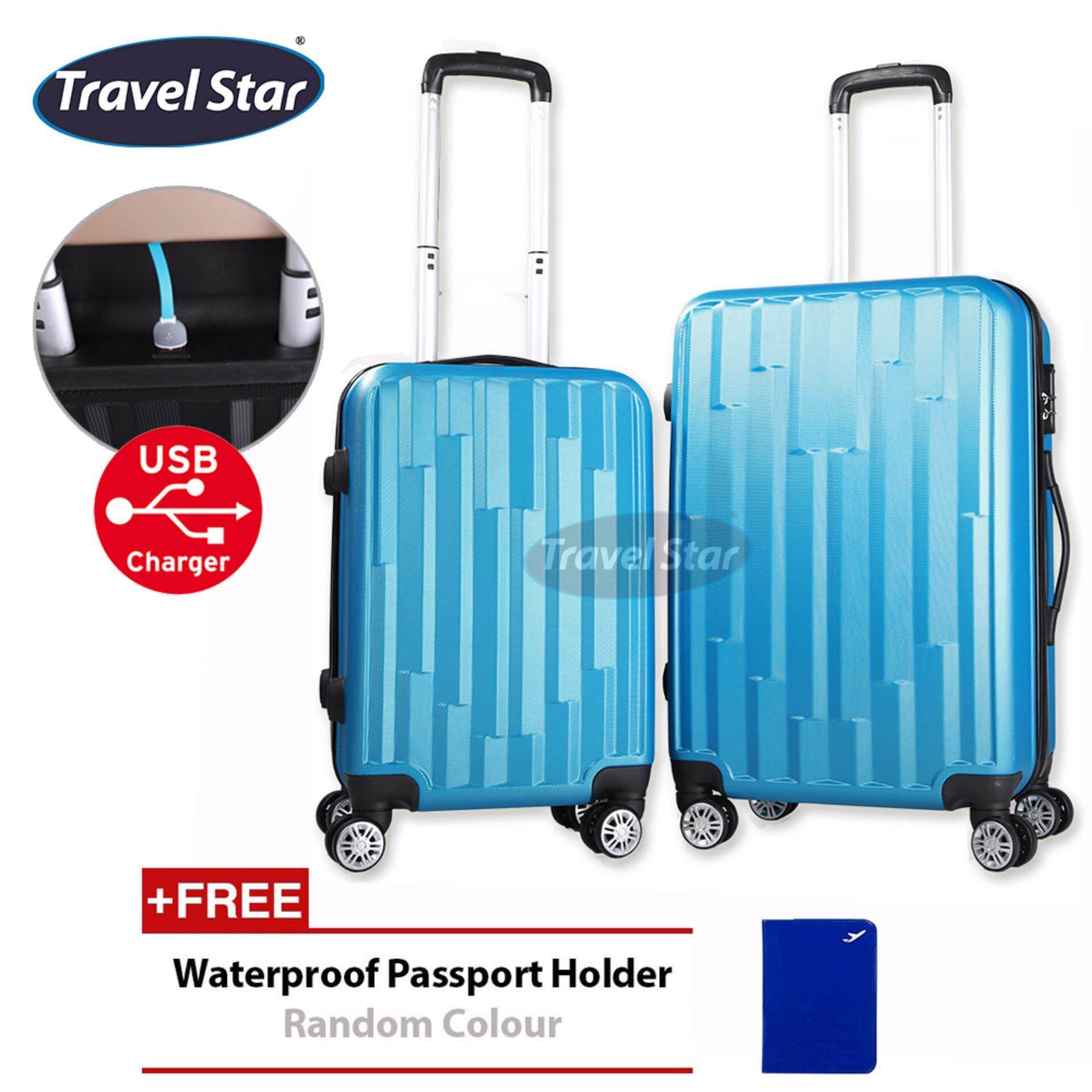 hard case luggage with usb charger