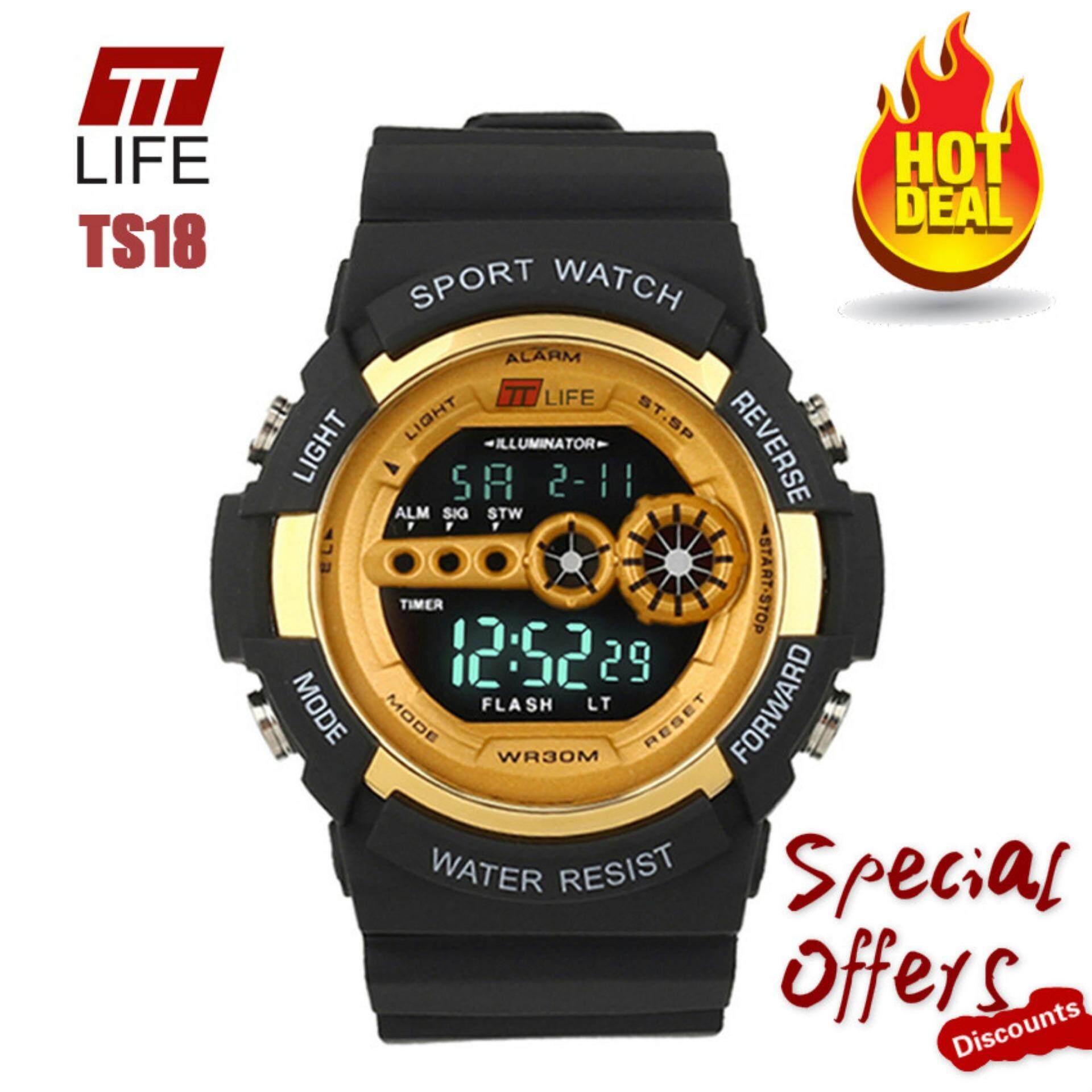 TTLIFE 2018 TS18 Watch Men LED Military Digital Wristwatch Fitness Outdoor Sport Watches for Men Waterproof Watch - intl